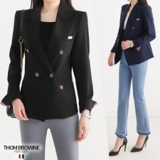 (국내발송) TB 톰브라운 Double breasted crop blazer