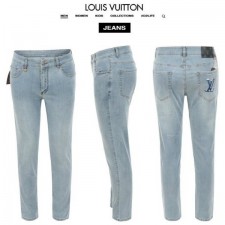 LV 루이비통 23SS 블루 로고나염 연청 슬림 일자진